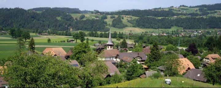 Bild vom Dorfkern von Rüderswil